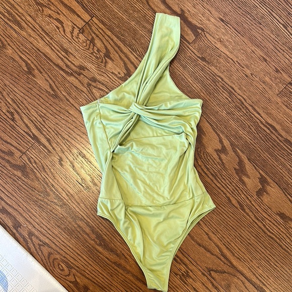 Miss Lola Tops - Miss Lola Ava Green Bodysuit